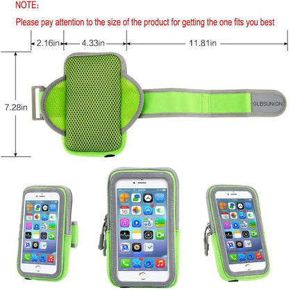 LENPOW Multifunctional Outdoor Sports Armband Sweatproof Running Armbag Casual Arm Package Bag Gym Fitness Cell Phone Bag Key Holder for iPhone 16 15 14 13 12 Pro MAX Plus Samsung Galaxy Note S24 S23