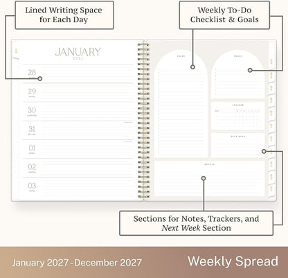 Blue Sky Life Note It 2027 Weekly & Monthly Planne Calendar, 8.5"x11", Leah