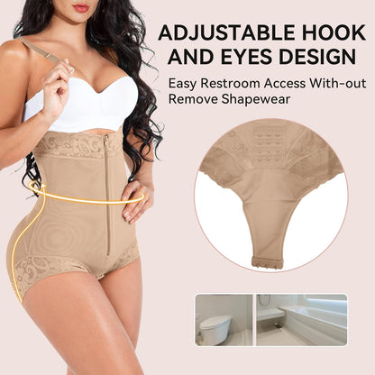 Shapewear for Women Tummy Control Fajas Colombianas Body Shaper Butt Lifter Compression Garment Open Bust Bodysuit