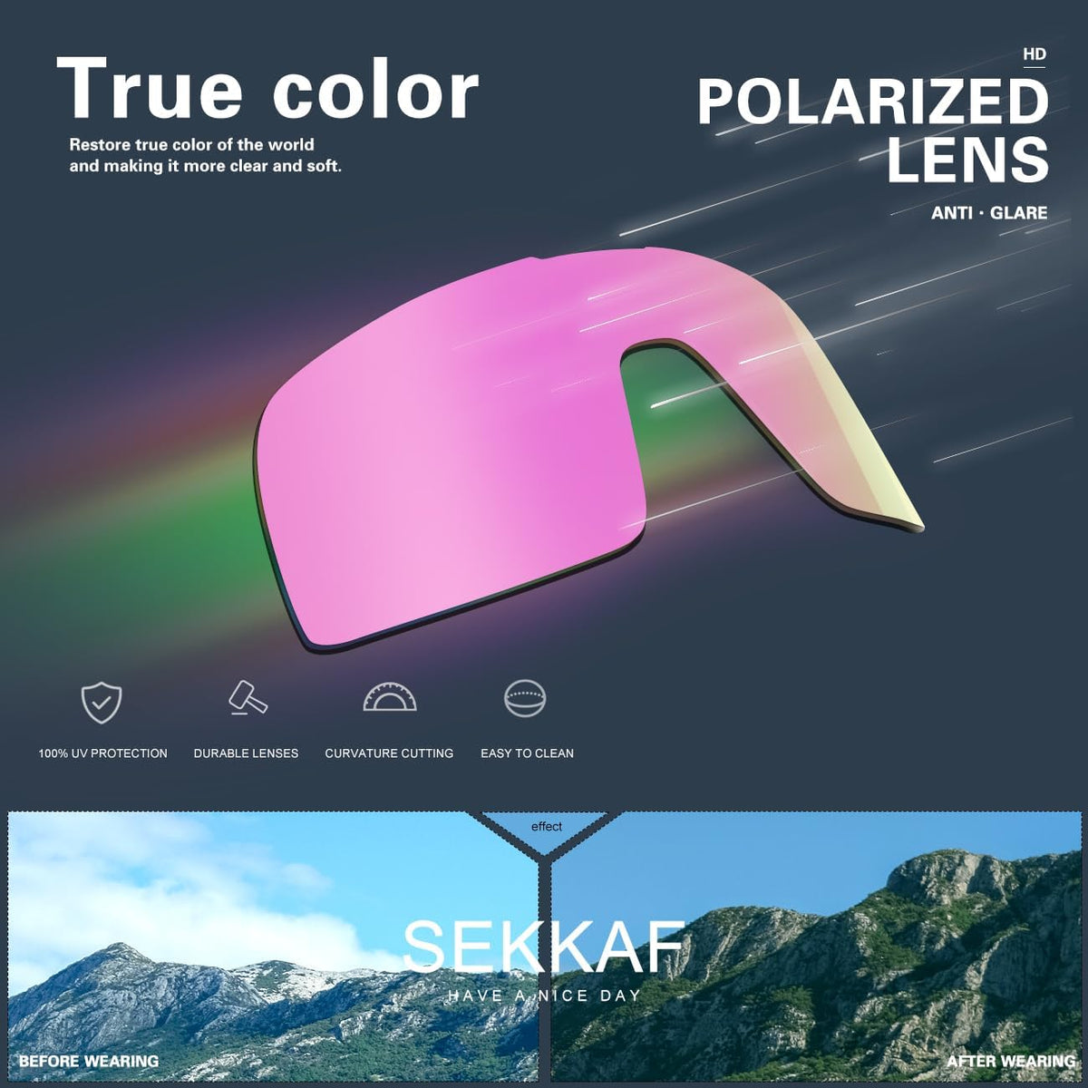 Polarized Sports Sunglasses for Men and Women Cycling Glasses UV Protection Goggles for Mountain Bike Running Fishing