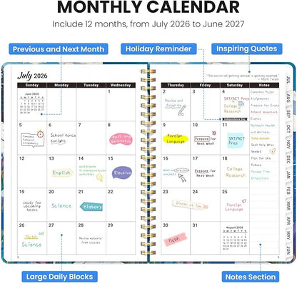 ZOTIA Planner 2026-2027, Jul 2026-Jun 2027 Weekly & Monthly Calendar