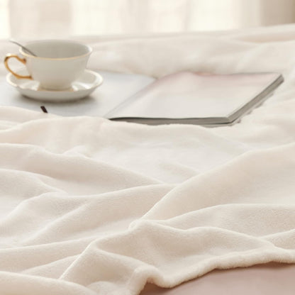 Bedsure Fleece Blankets King Size Cream - Bed Blanket Soft Lightweight Plush Cozy Fuzzy Luxury Microfiber, 108x90 inches