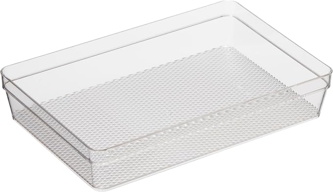 Oggi Drawer Organizer - 6" X 9" - Ideal for Organizing Kitchen Drawers, Office, Desk, Silverware, Kitchen Utensils, Cosmetics and Bathrooms, Rectangular, Clear, 1.0 Count