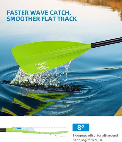 OCEANBROAD SUP Paddle - Adjustable Stand-Up Paddle for Paddleboard Kayak, Adjustable Aluminum Alloy Shaft with Reinforced Nylon Blades