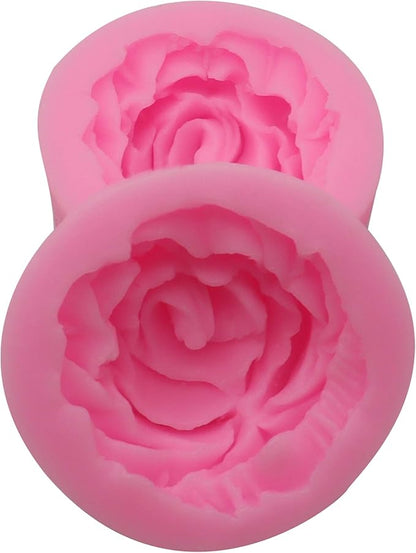 2 Piece 3d Flower Bloom Rose Shape Silicone Molds for Cupcake Dessert Chocolate Jelly Cookie Decor, Jewelry, Pastry, Chocolate,Handmade Soap Mould Candy Making
