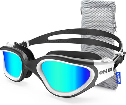 OMID Swim Goggles, P2 Polarized Swimming Goggles for Men Anti-fog Goggles Swimming for Adult Women