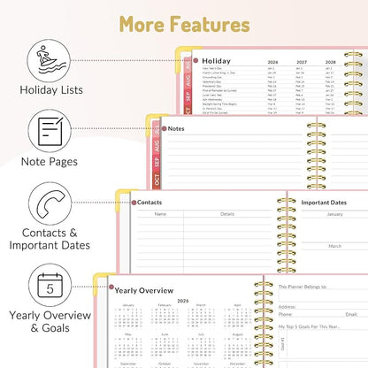 Forvencer Academic Planner 2026-2027, Calendar Jul 2026-Jun 2027, 6" x 8"