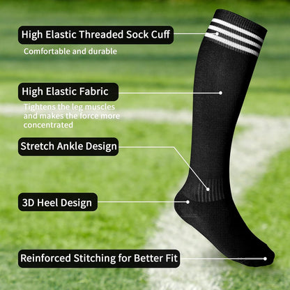 Soccer Shin Guards for Kids Adults, Toddler Shin Pads Set with Sleeves and Long Soccer Socks for Age 2-16 Boys & Girls, Youth &Men, Lightweight Soccer Equipment