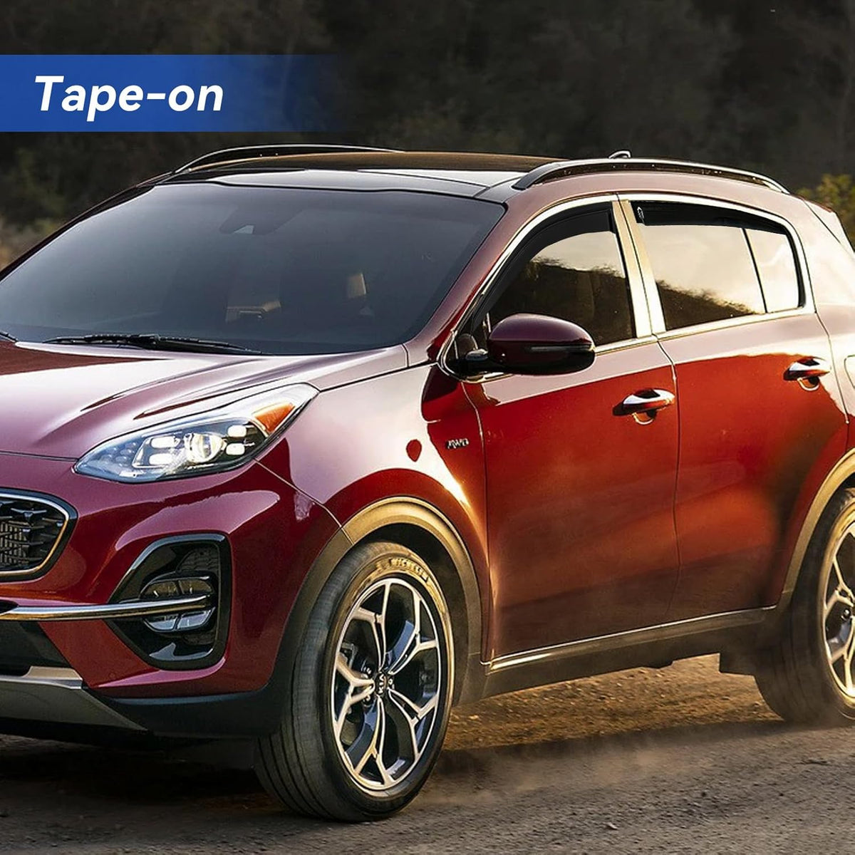 Window Visors Rain Guards for 2017 2018 2019 2020 2021 2022 Kia Sportage, Out-Channel Window Vent Wind Deflectors Visors Shades for 17-22 Sportage