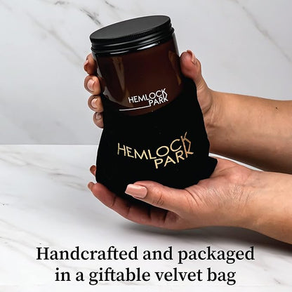 Hemlock Park Crackling Wood Wick Candle Handcrafted with Natural Coconut Wax (Standard 8 oz, Yuzu Citrus)