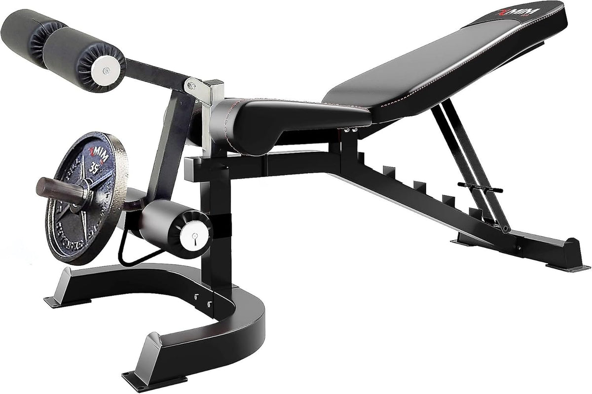 MiM USA Hercules EX, Commercial All in One Gym Machine w/400 lb Weight Stack, Adj Bench, Jammer Arms, Leg Press, Leg Extension, Arm Curl, LAT Seat & Complete Attachment