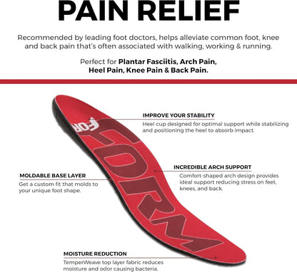 Form Premium Narrow Insoles for Comfort & Maximum Pain Relief, Ideal for Narrow Shoes & Boots