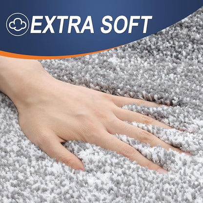 OLANLY Bathroom Runner Rugs Mat 40x20, Extra Soft Absorbent Microfiber Bath Rugs, Rubber Backing, Quick Dry, Washable Long Bath Mats for Bathroom Floor, Tub and Shower, Home Decor Accessories, Grey