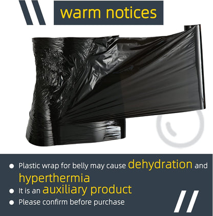 60 Meters Black Osmotic Plastic Body Wrap, Workout and Sweat Enhancer Stomach Wrap Body Wrap Film Applicator Power Wrap(1 Roll)