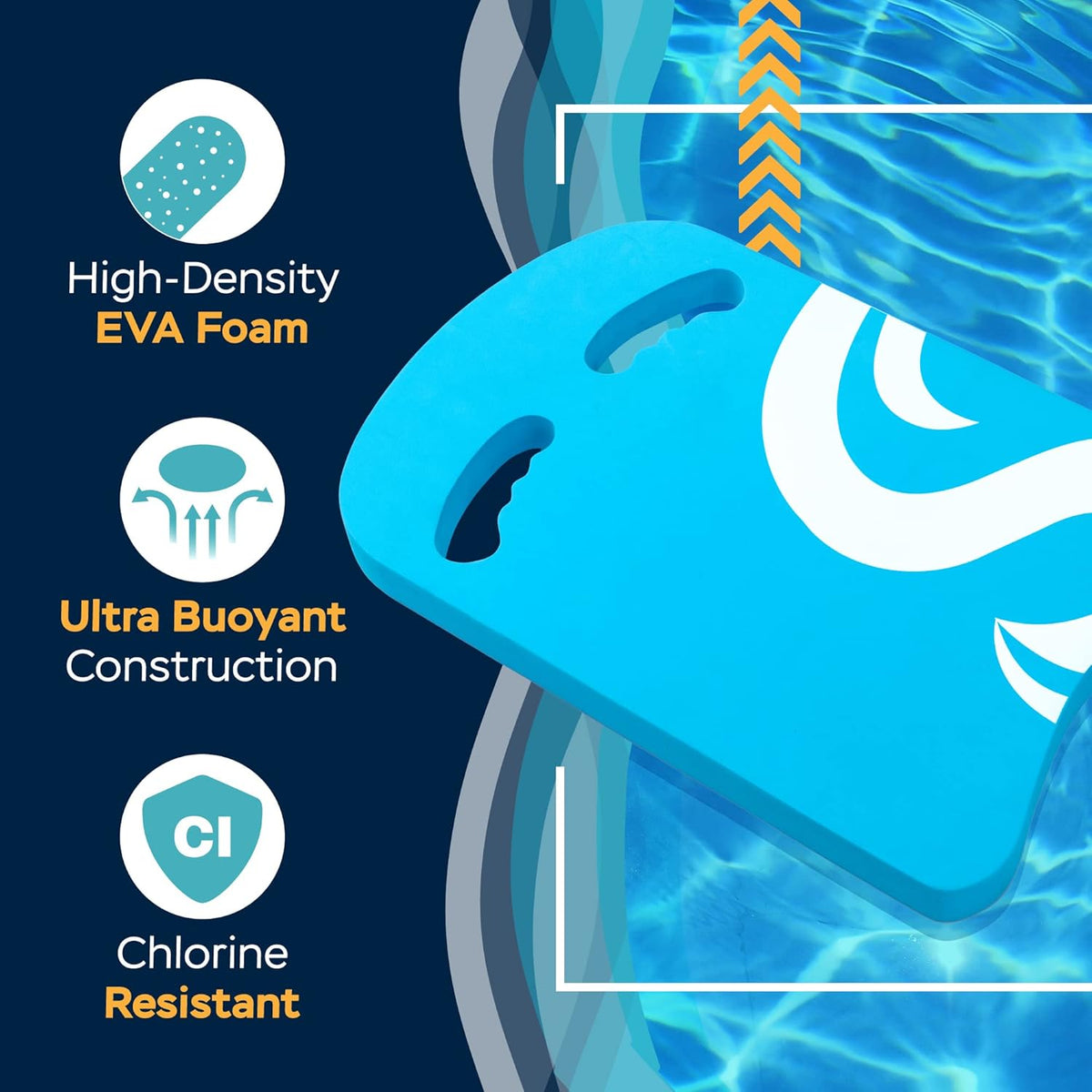 Sunlite Sports Swimming Kickboard - One Size Fits All - A Great Training Aid for Children and Adults