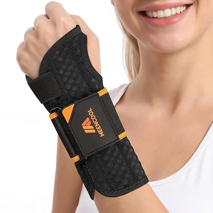 MEENCOOL Carpal Tunnel Wrist Brace Night Support with Splint for Left Hand | Adjustable Wrist Splint Men Women for Pain Relief – Support for Tendonitis, Arthritis, Sprain, Sleeping & Daily Use, Size M