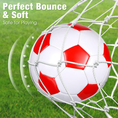 Soulchen 16 Pcs Soccer Balls Bulk with 2 Pcs Pump Size 3/4/5 Deflated Training Soccer Ball for Youth Adult Back to School Outdoor Indoor Sports Training Practice Game Play Competition, 8 Color