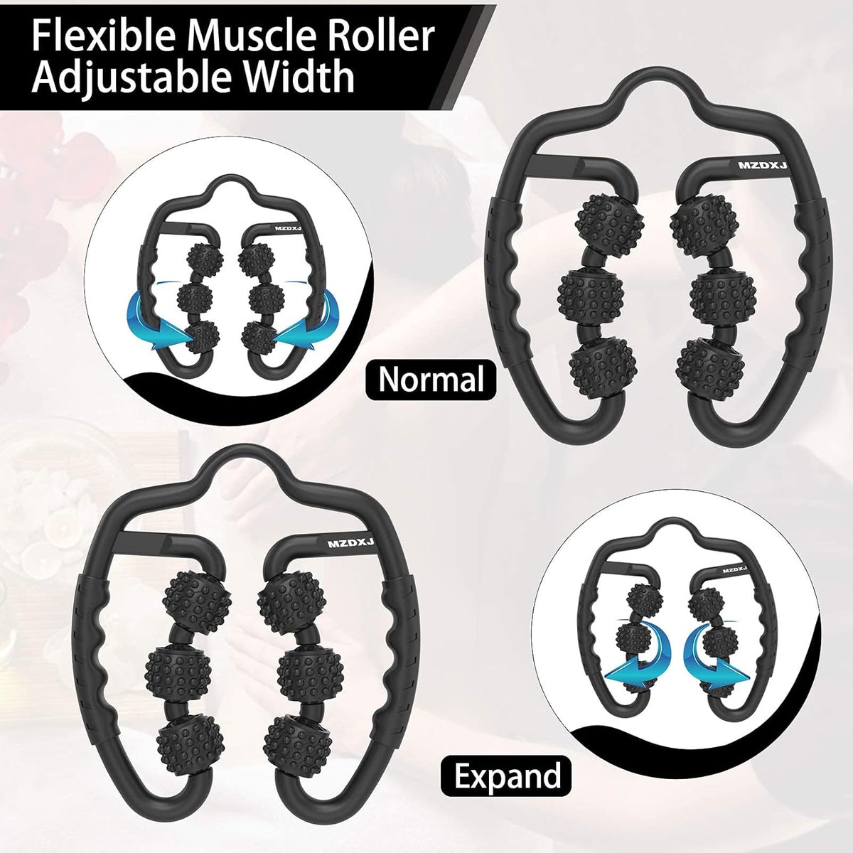 Cellulite Massage Tool Deep Fascia Massager & Dimpled Skin Remover for Legs - Anti-Cellulite Roller Tech with Lymphatic Drainage, Smooth Skin & Pain Relief for Thighs & Buttocks Sculpting