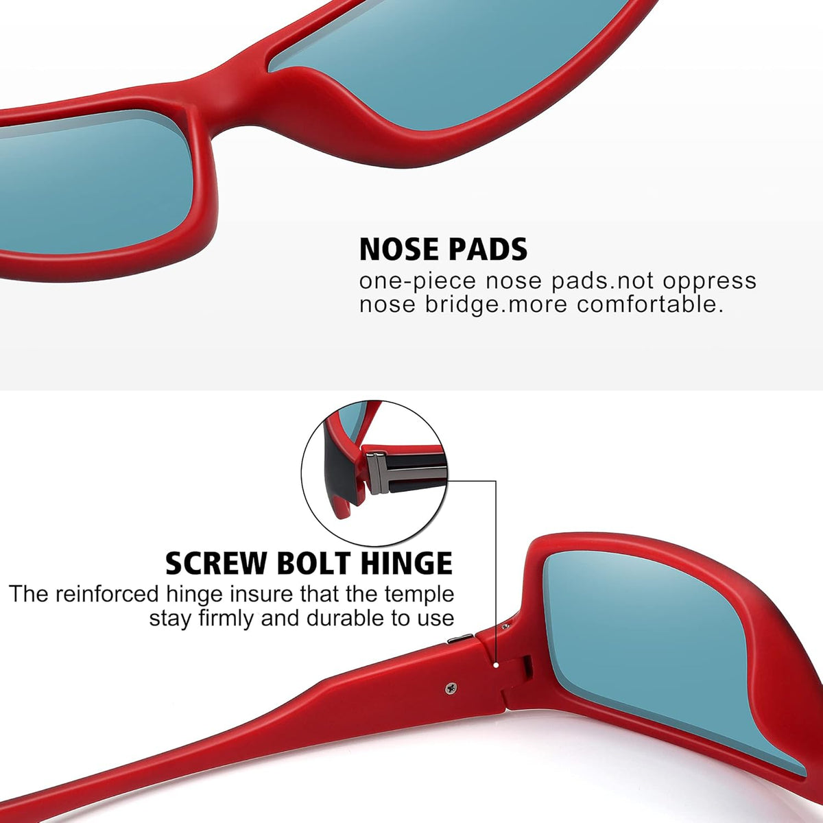 STORYCOAST Polarized Sports Sunglasses for Men Women Unbreakable Frame Cycling Fishing Driving