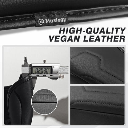 Muslogy Center Console Armrest Cover Compatible with Chevy Silverado & GMC Sierra 2019-2025 Comfort Armrest Pad Arm Rest Cushion Vegan Leather Protector Regular Thick(Jump Seat ONLY)