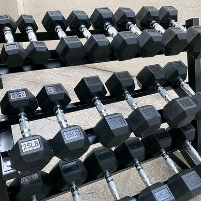 350/450/550 lbs Hex Weight Dumbbells Sets with Rack Rubber Encased Dumbbell Free Weights Set for Home Gym Weight Rack with Dumbbells Set