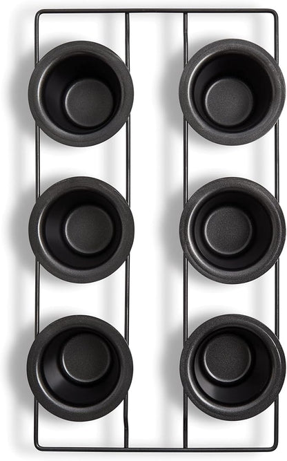 Mrs. Anderson's Baking 6-Cup Popover Pan, Carbon Steel with Non-Stick Coating, PFOA Free, 15.75 x 9 x 2.25-Inches