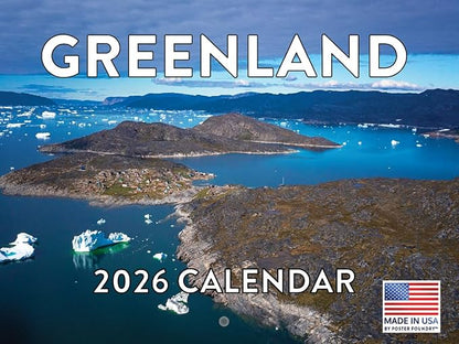 Greenland Calendar 2026 Monthly Wall Calender 12 Month Gifts | American Made In The USA