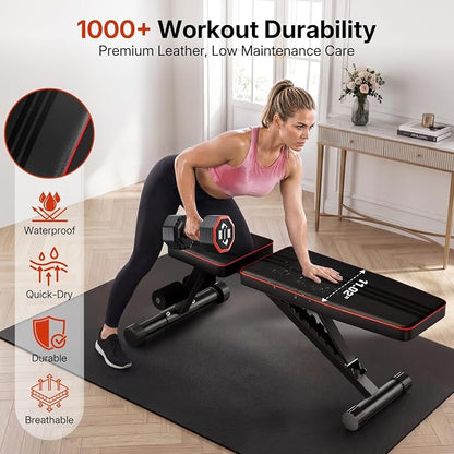 Adjustable/Foldable Weight Bench, 660LBS Home Gym Workout Bench Lifting Sit-up Exercise Bench for Bench Press
