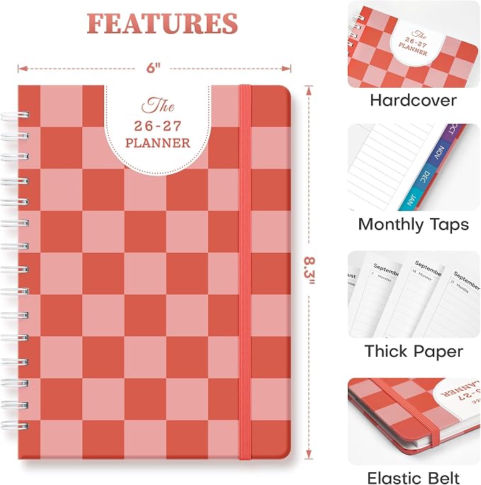 Planner 2026-2027 Weekly & Monthly Academic Planner, 6" x 8.3"