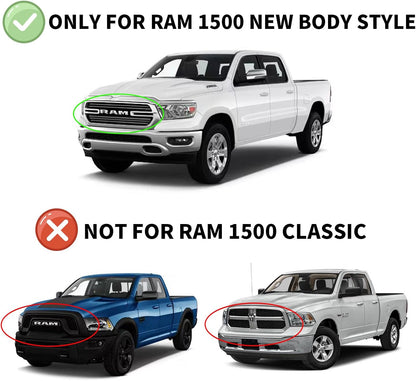 Window Visors Rain Guards for 2019-2025 Dodge Ram 1500 Crew Cab (New Body Style), Out-Channel Window Vent Wind Deflectors Visors Shades for 19-25 Ram 1500 Full-Size Cab