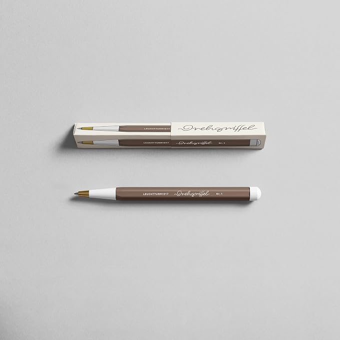 LEUCHTTURM1917 - Drehgriffel Writing Pen (Cherry) - Ballpoint Pen with Royal Blue Ink Included