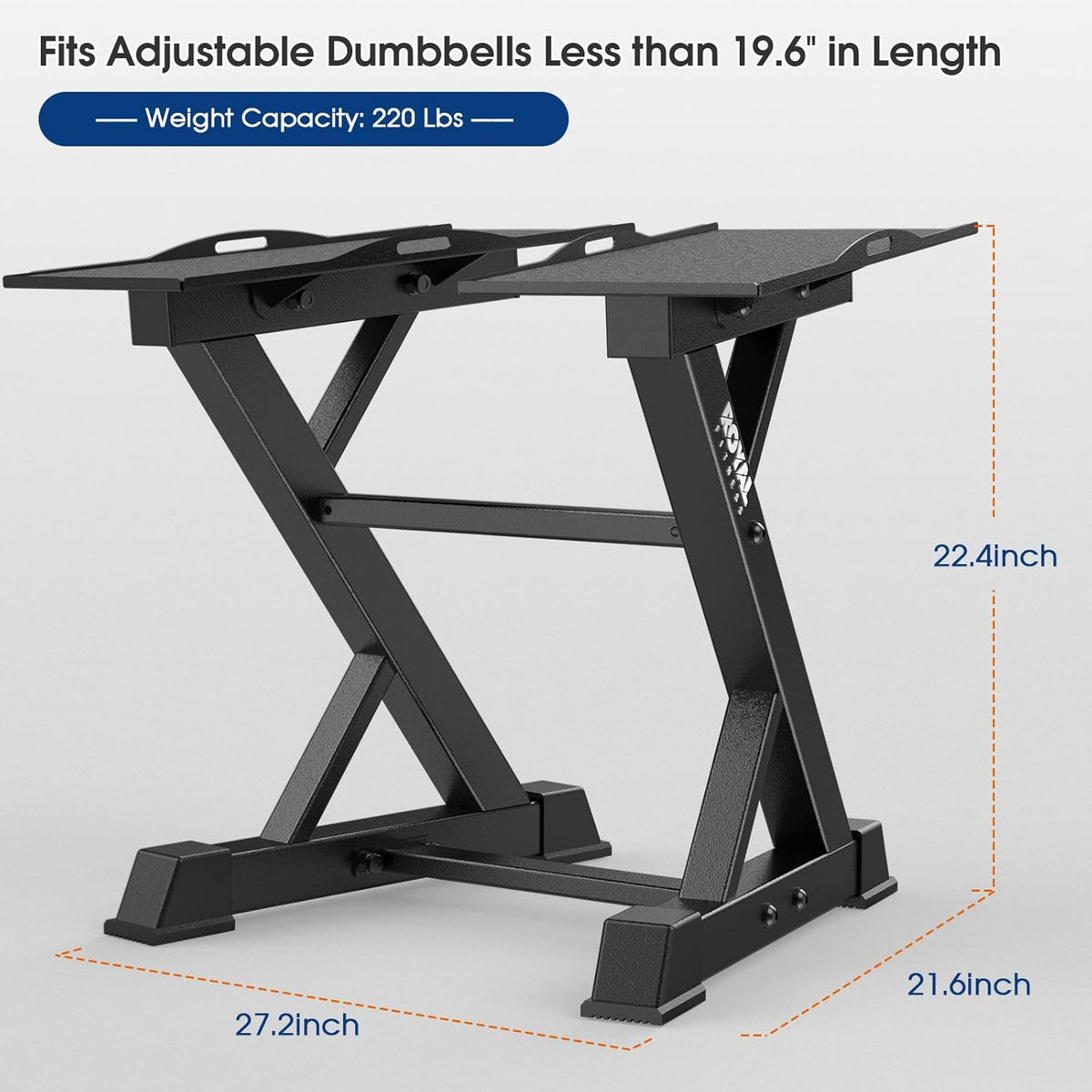 Adjustable Dumbbell Rack Weight Rack Heavy Duty, Home Gym Dumbbell Storage Stand Holder, Black