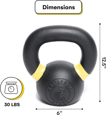 Kettlebell Kings Powder Coated Kettlebell Weights 5-90 LB | Workout Gym Equipment & Strength training sets for Women & Men | Durable Coating for Grip Strength, Rust Prevention