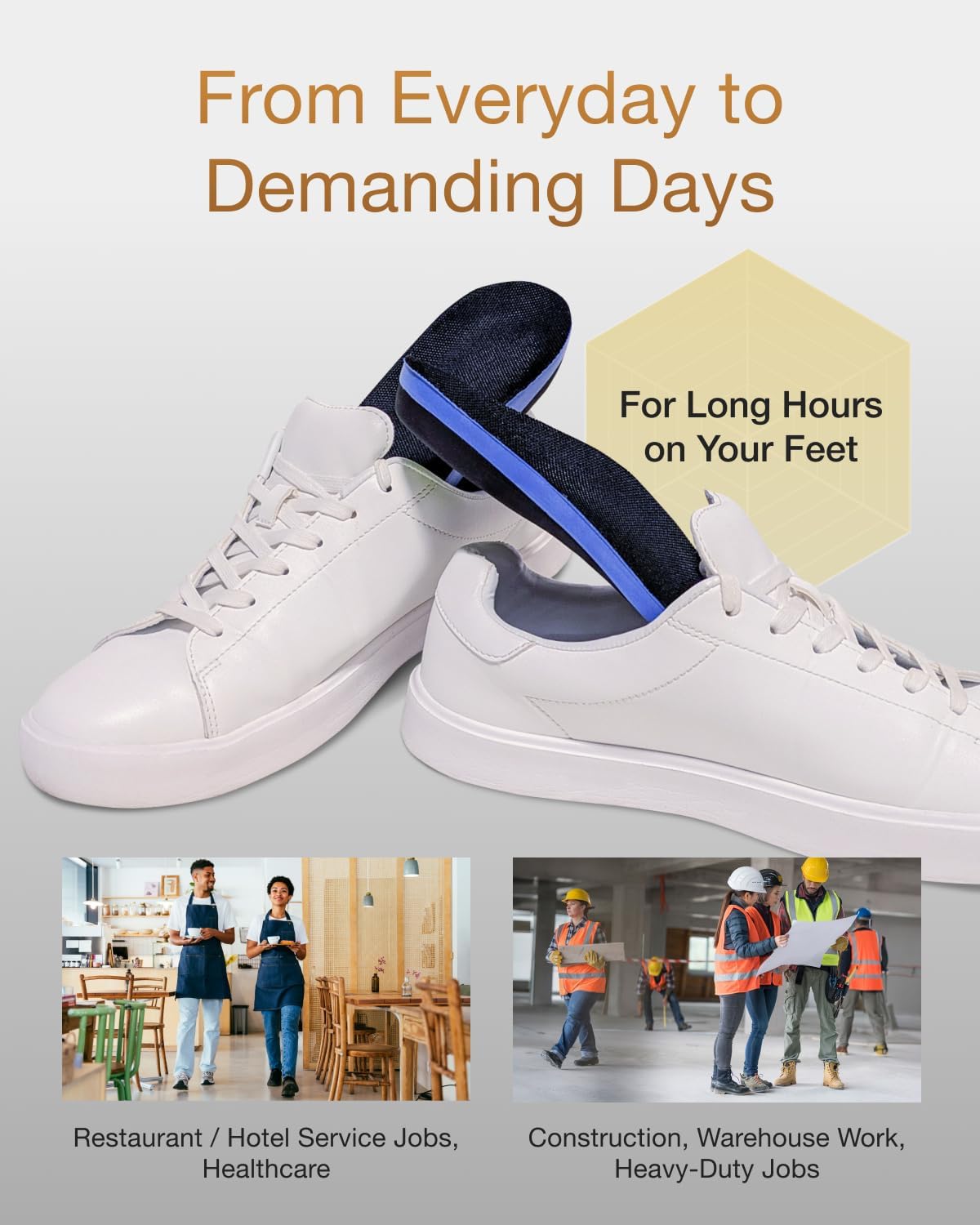 Premium Quality Gel Shoe Insoles from Japan, Shock Absorption, High Arch Support, Walking, Golf Insoles Men, Shoe Inserts Women, Shoe Insoles Women, Shoe Inserts Men, Unisex Sole Inserts, L