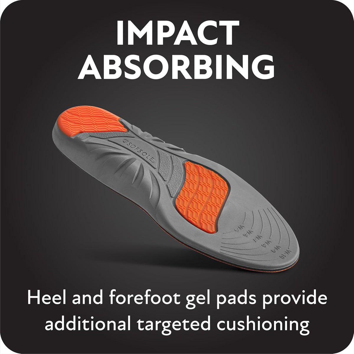Sof Sole Insoles Women's Athlete Performance Full-Length & Trim-to-Fit Gel Shoe Insert