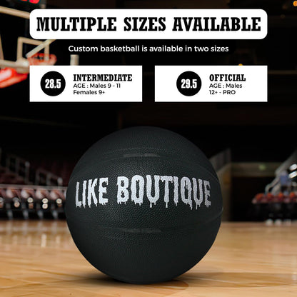 HAMMET Personalized Basketball – Customized Basketball with Your Name or Text – Multiple Colors, Fonts & Designs Available – Durable for Indoor and Outdoor - Ideal Gift for Son, Daughter, Boy or Girl