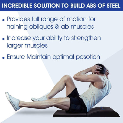 Yes4All Ab Exercise Mat Tailbone & No Tailbone, Foldable Abdominal Sit Up Support Pad, Abs Workout Equipment for Core Training and Lower Back