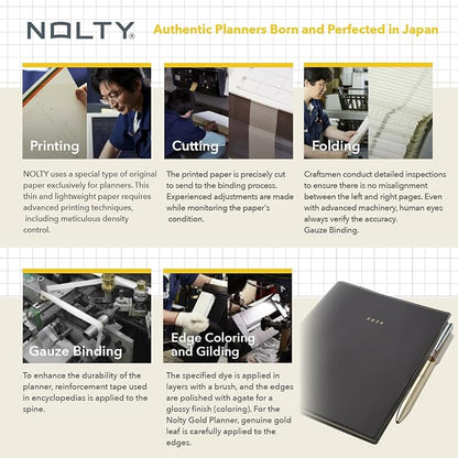 NOLTY Business Basic Diary A5 Weekly Planner 2026, April Start, Japanese Edition, Light Blue, 2026-9203
