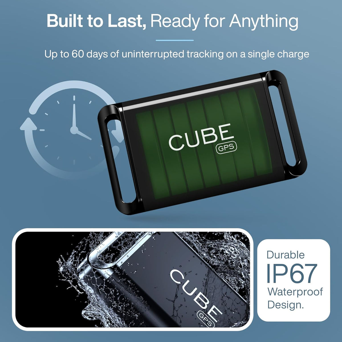 Cube GPS Tracker for Vehicles Assets Kids, Mini GPS Trackers for Dogs, Car Tracker Device: Real Time Worldwide Location SOS Pings Geo-Fencing + Rechargeable Battery Requires Subscription