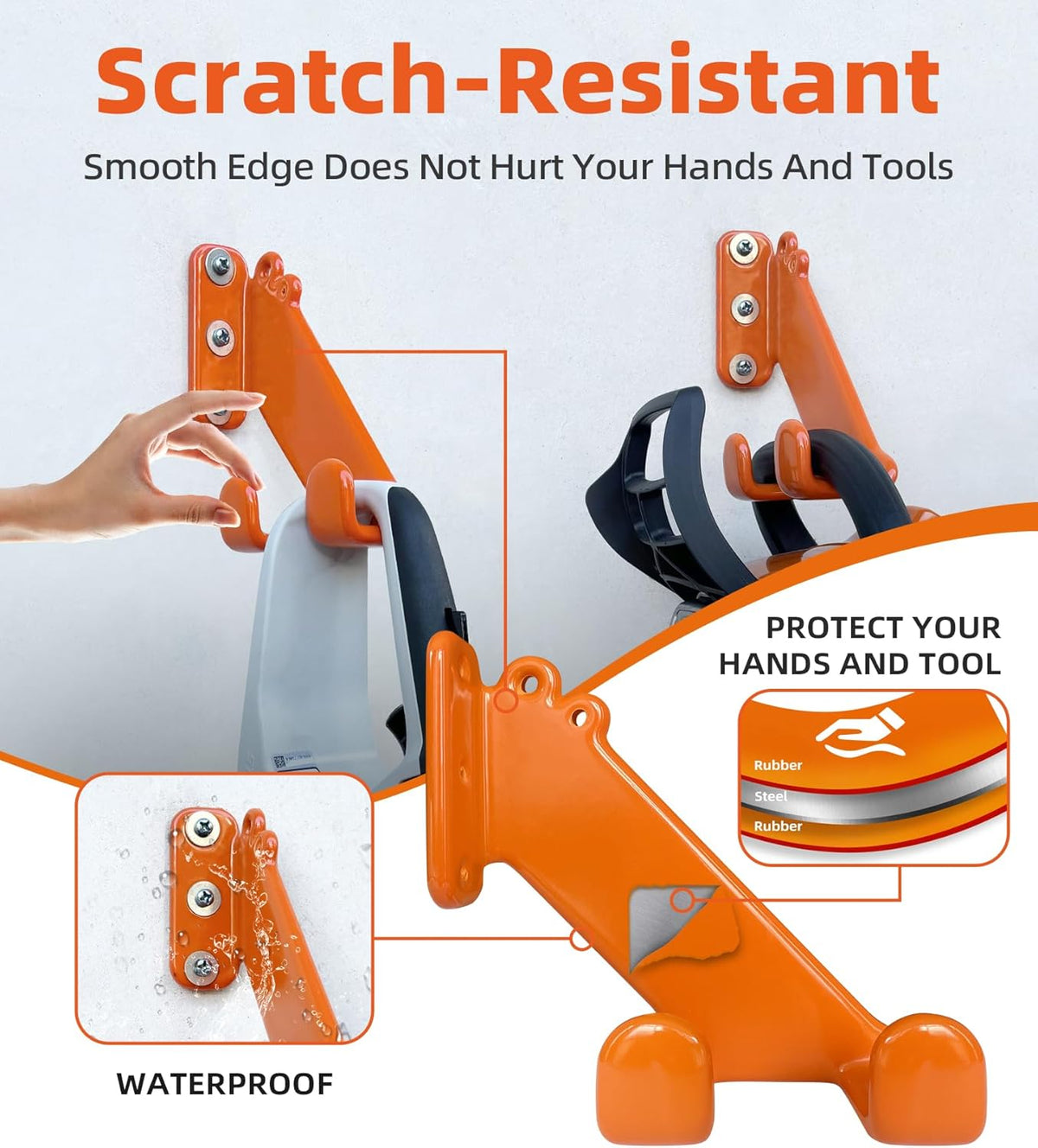 Chainsaw Hanger, 1 Pack Chainsaw Wall Mount, Heavy Duty Chainsaw Holder, Garage Organization Garage Storage Shed Organizer Mounted Chainsaw Rack