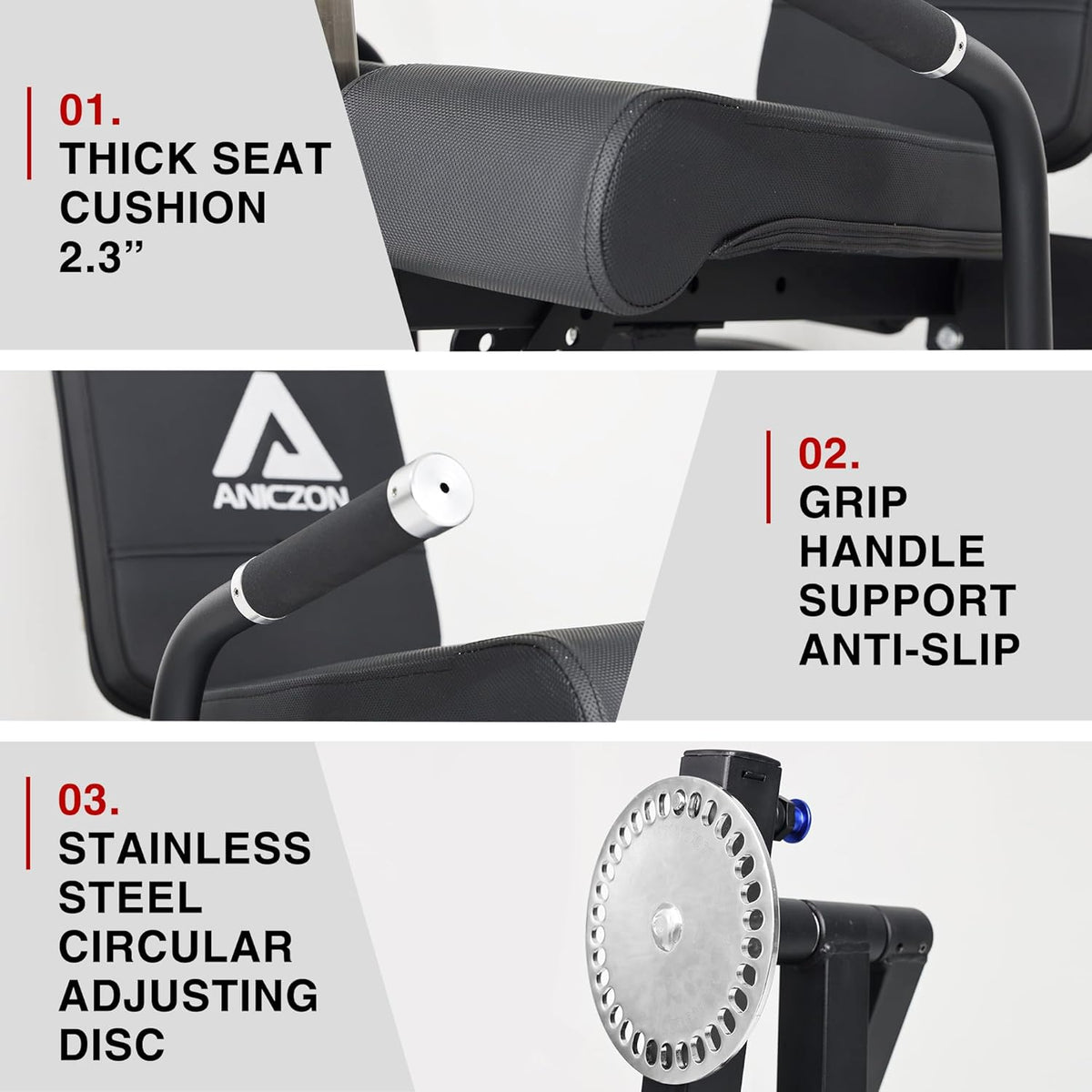 ANICZON Leg Extension and Curl Machine, Leg Rotary Extension for Thigh with Adjustable Seat & Backrest, Lower Body Leg Machine with Plate Loaded for Home Gym
