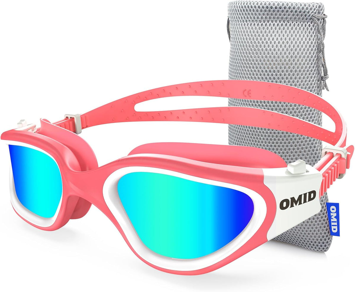OMID Swim Goggles, P2 Polarized Swimming Goggles for Men Anti-fog Goggles Swimming for Adult Women
