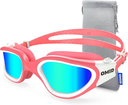OMID Swim Goggles, P2 Polarized Swimming Goggles for Men Anti-fog Goggles Swimming for Adult Women