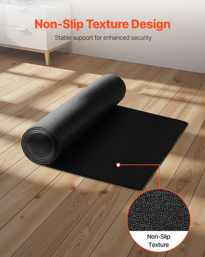 VEVOR Treadmill Mat for Carpet Floor, Exercise Equipment Mat for Treadmills, Stationary & Recumbent Bikes, High Density PVC Floor Protector Gym Mats, Waterproof and Non-Slip for Home Gym