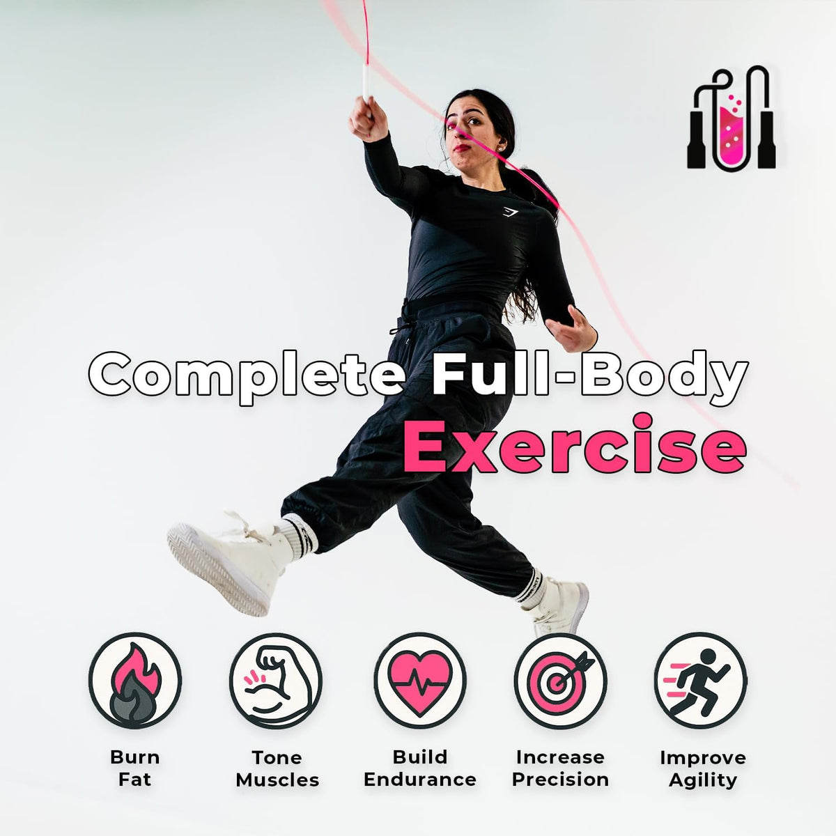 Premium Tangle-Free Jump Rope for Men & Women | Adjustable 10ft Skipping Rope | Ideal for Boxing, CrossFit & Cardio Training | Speed Rope for Fitness & Double Unders | Shatterproof Ergonomic Handles | Durable 5mm Cord