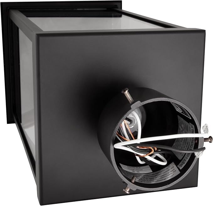 Mayfield Outdoor Lights with Clear Glass, Modern Post Lights – Backyard Lights for Patio, Driveway, Garden, and Porches, Decorative Lamp in Black, Design House 589200-BLK