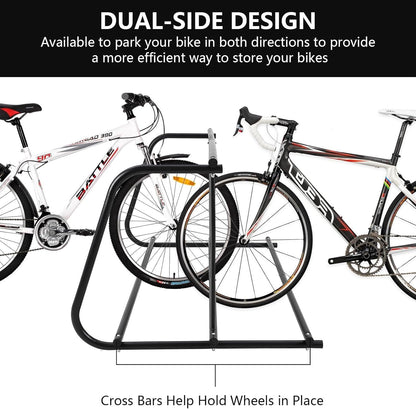 Commercial Floor Bike Rack Stand - 10-Bike Capacity, Premium Steel, Superior Stability, Suitable for Various Locations