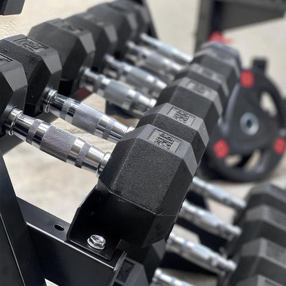 350/450/550 lbs Hex Weight Dumbbells Sets with Rack Rubber Encased Dumbbell Free Weights Set for Home Gym Weight Rack with Dumbbells Set