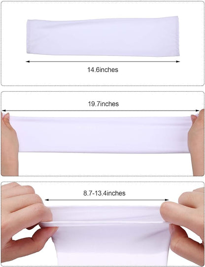 Mudder 8 Pairs UV Sun Protection Cooling Arm Sleeves for Men Women Youth Silk Compression Arm Cover Breathable Outdoors Sport