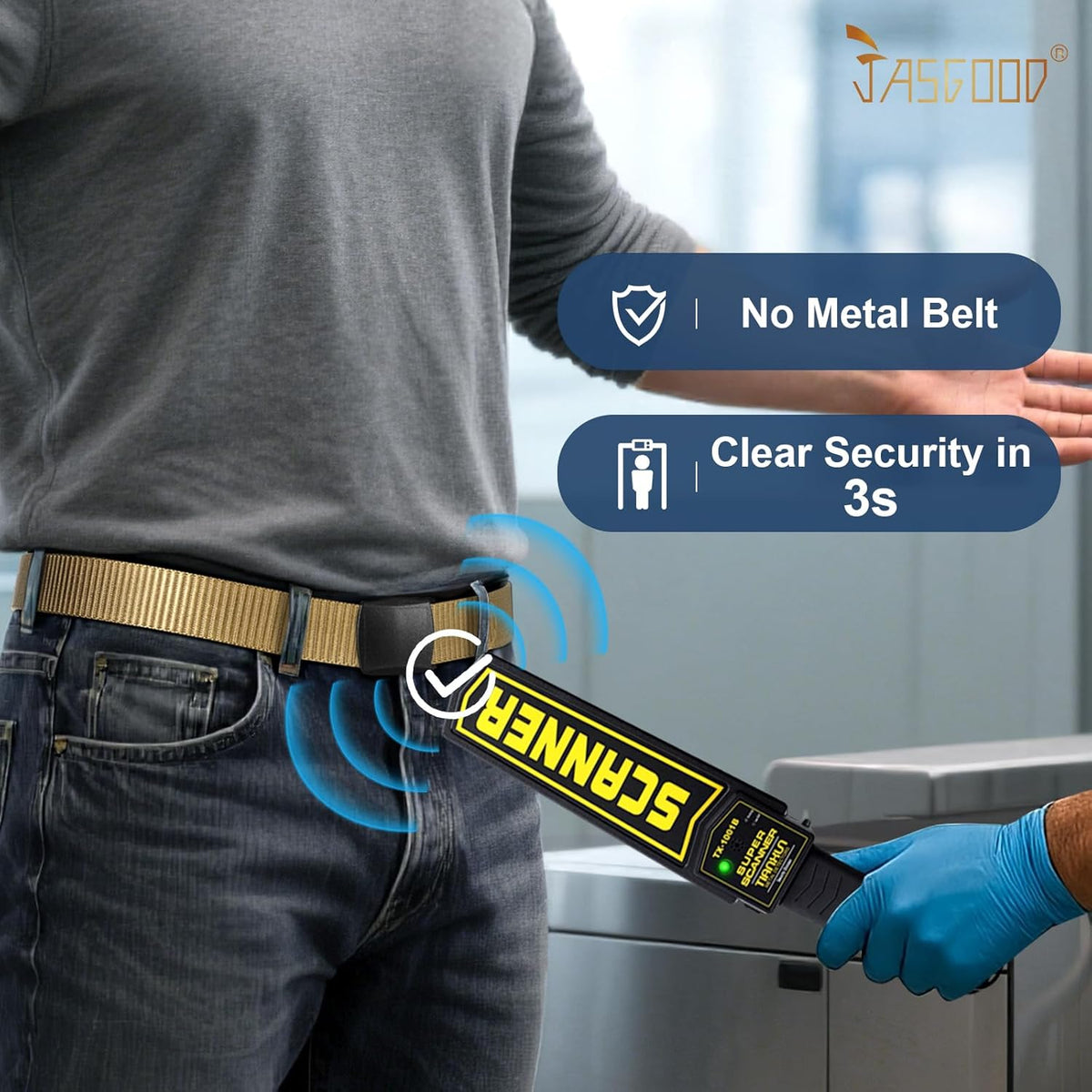 JASGOOD Nylon Canvas Breathable Military Tactical Men Waist Belt With Plastic Buckle